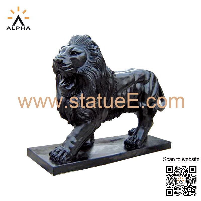 Marble lion statue
